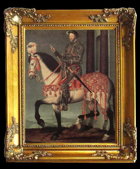 framed  Francois Clouet Franz i from France to horse, Ta092